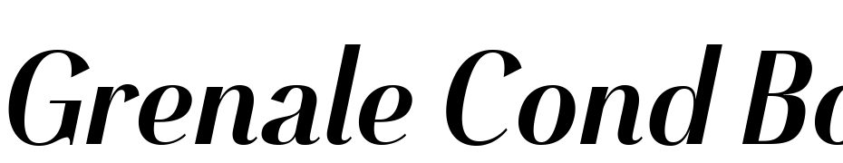 Grenale Cond Bold Italic Font Download Free